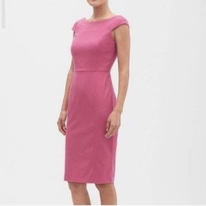 Banana Republic Size 8 Tall Cap Sleeve Sheath Dress A24